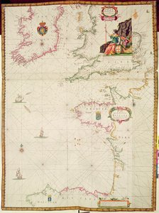 Ms 1288 Kart over havkystene i England og Irland og av Biscayabukta